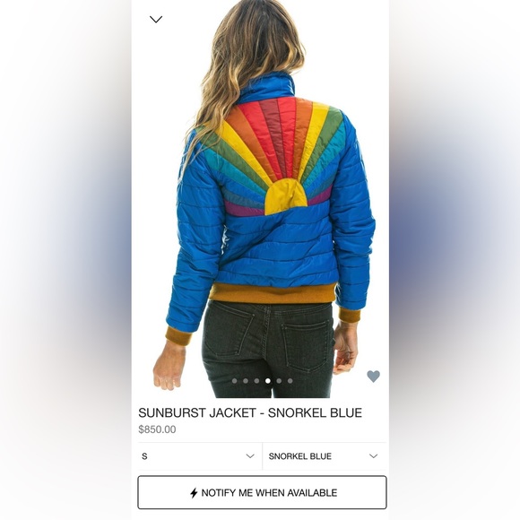 ‼️RARE‼️ 🎸AVIATOR NATION🎸 Sunburst Women’s Jacket✨Blue Snorkel✨ Size Small✨ - Picture 3 of 11